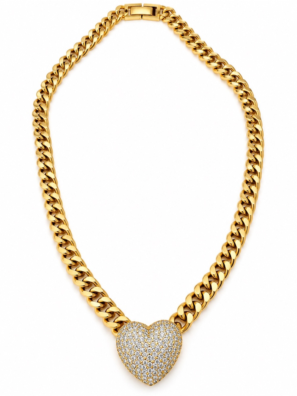 Gold-Tone Heart Pendant Necklace - Women Jewelry